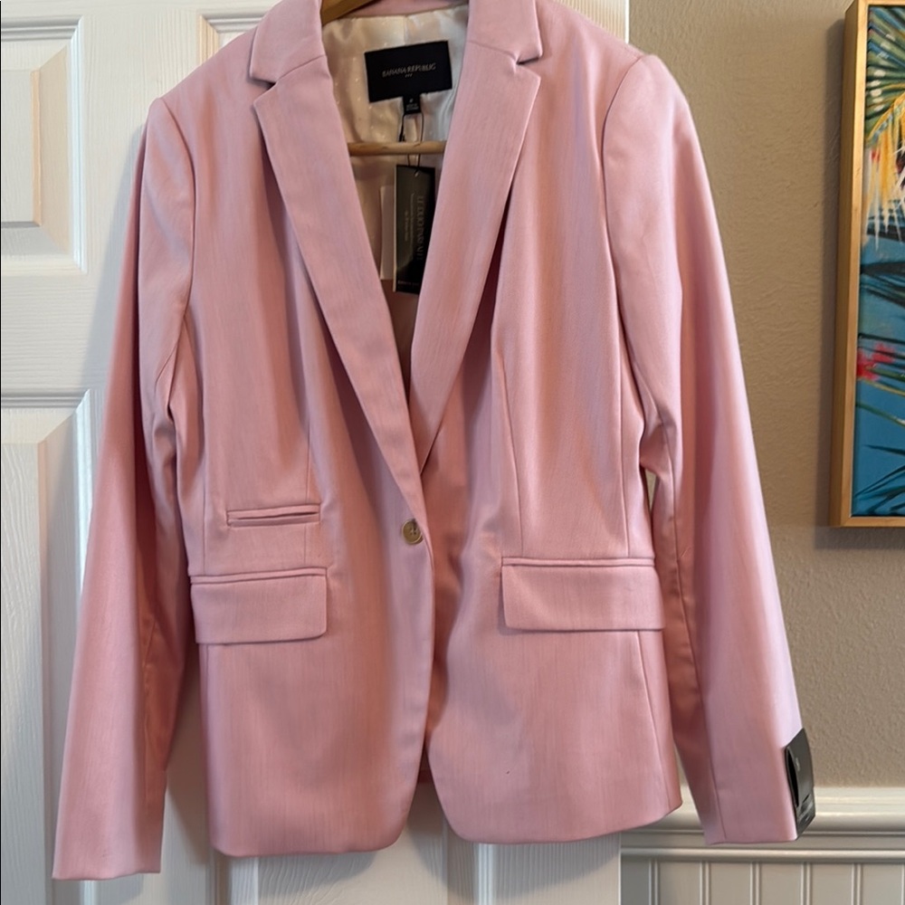 Banana Republic Pink Sport Coat Tailored Blazer - Picture 6 of 10